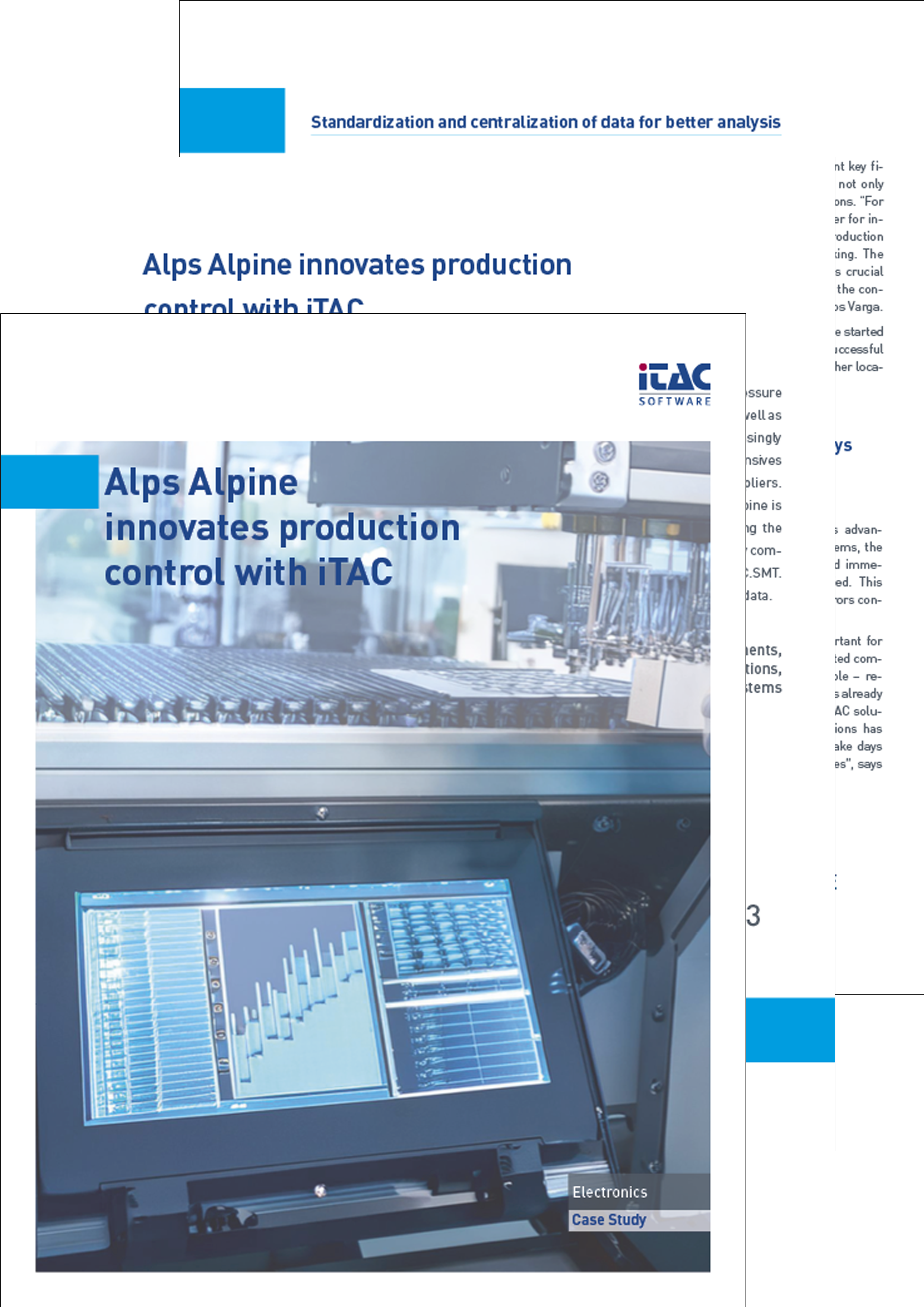 Case Study | Alps Alpine This image shows a preview of the case study of iTAC Software AG for the customer project Alps Alpine.